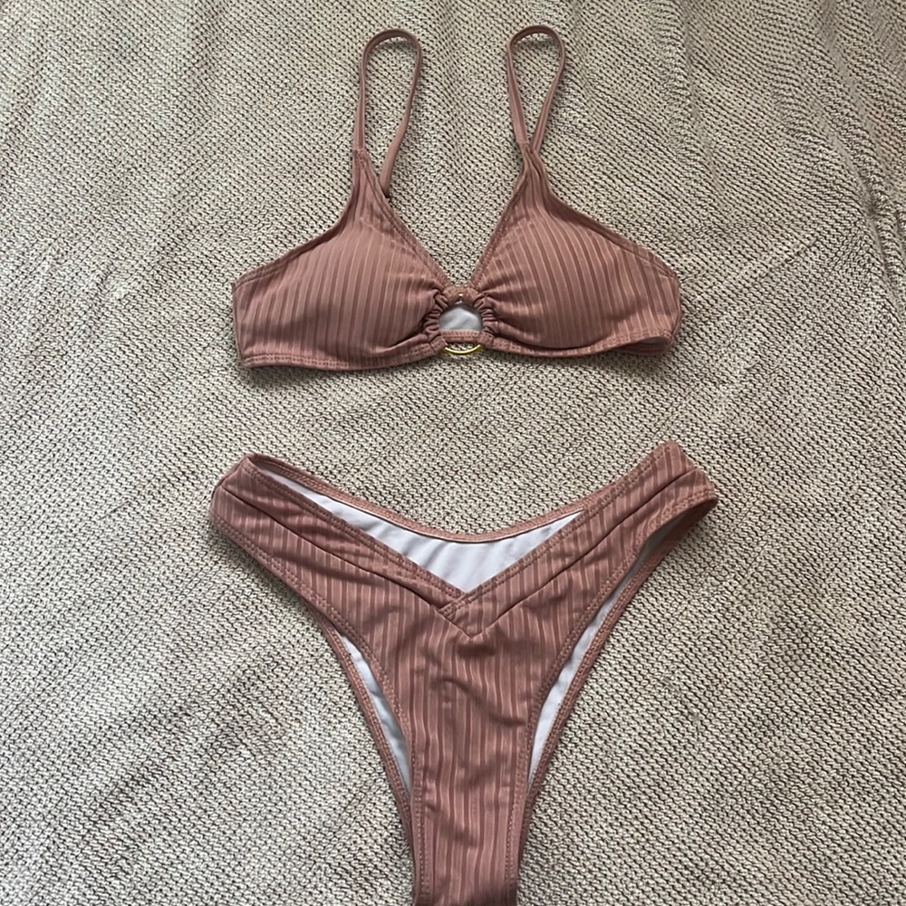 Mauve two piece bikini